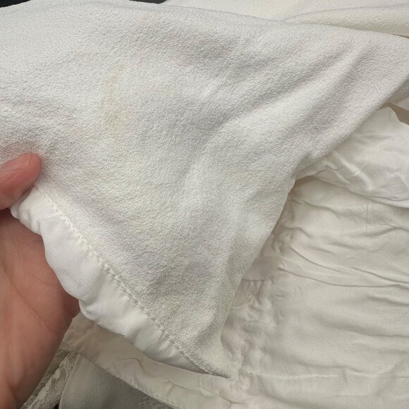 Vintage Wedding Dress Short 1960s Aldens Union Made White Lace Detachable Train - Picture 6 of 13